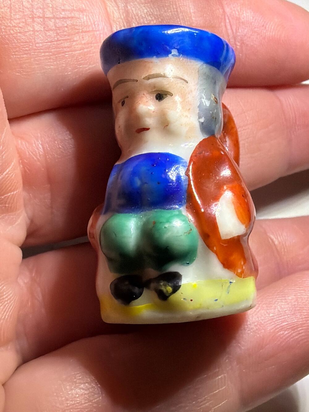 Vintage Japan Miniature Toby Jug Character Pitcher Hand Painted Ceramic